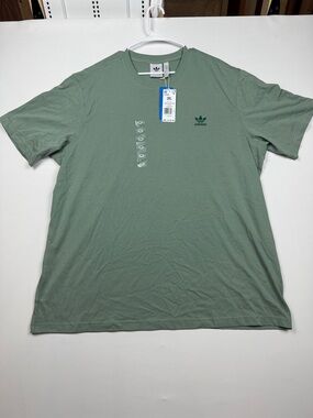adidas Sage Green Trefoil Crew Neck T-Shirt